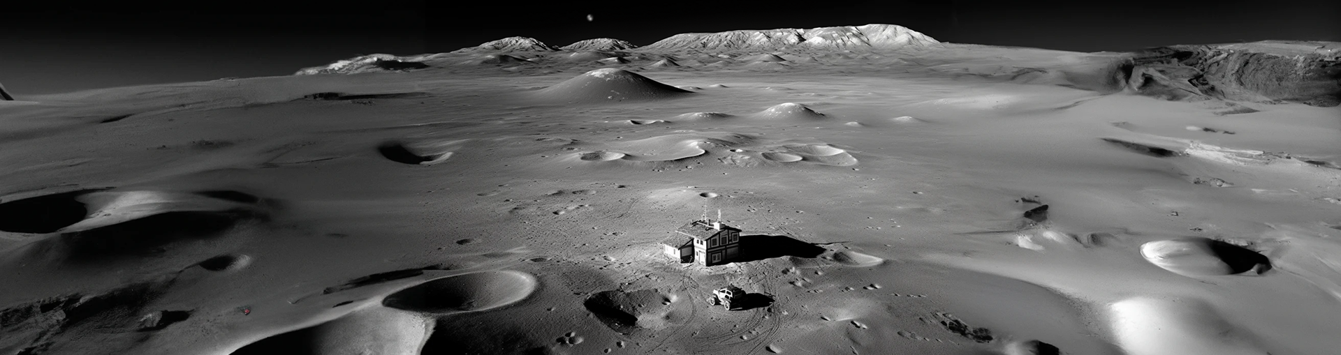 Moon landscape background